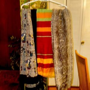 Colorful Bundle Patterned 3 Scarves Collection